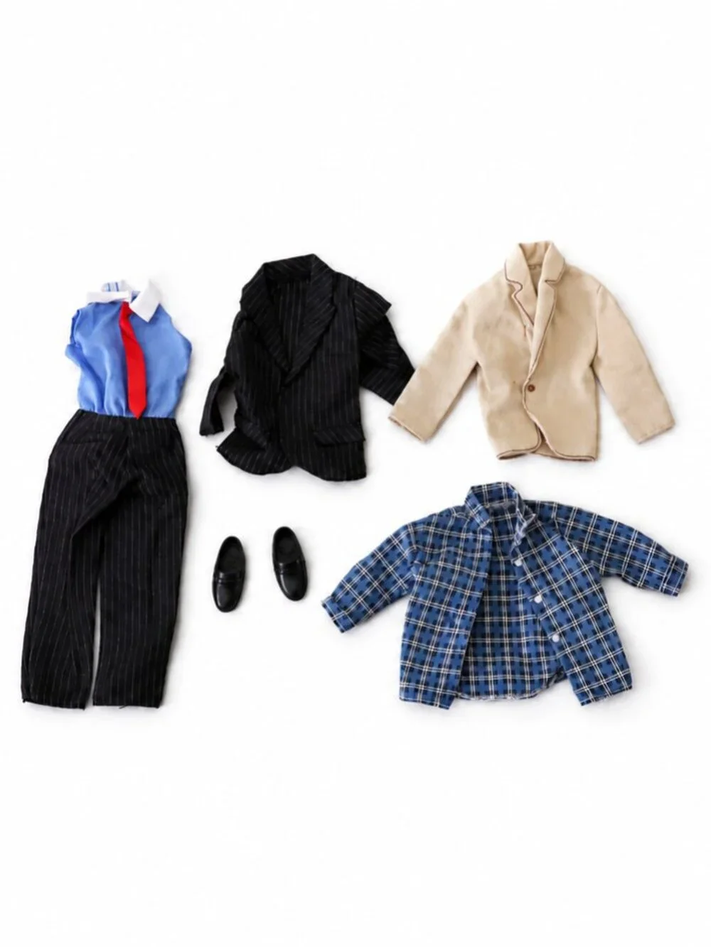 Vintage Barbie Ken Doll Clothes Lot Business Suit Jackets Shirt Shoes Outfit
